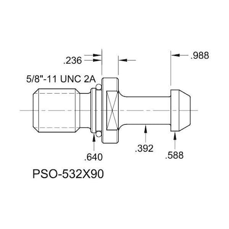 Tj Davies Co Solid Retention Knob PSO-532X90